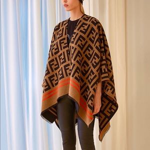 Poncho with “F” Print